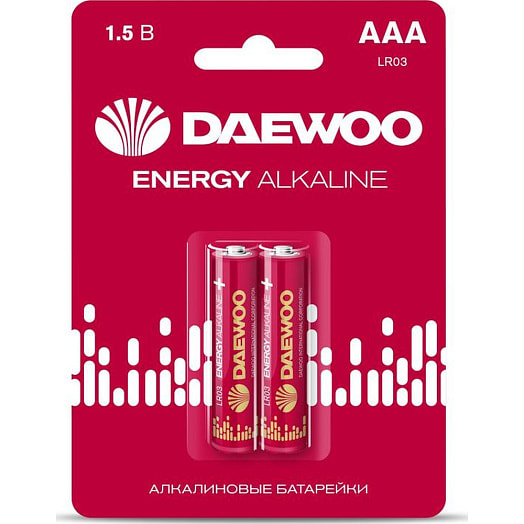 Элемент питания Daewoo LR03 Energy Alkaline BL-2 Китай Daewoo
