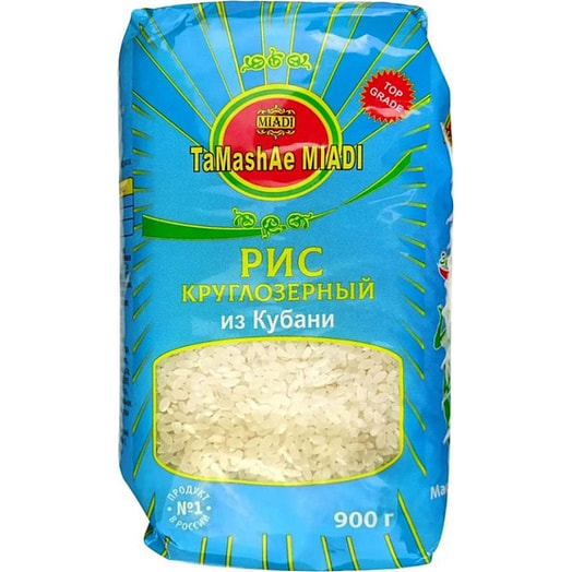 Рис круглозерный из Кубани TaMashAe MIADI 900г ООО Скайфуд Россия TaMashAe MIADI