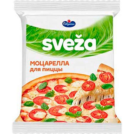 Сыр Моцарелла для пиццы 40% 200г пл. полутвердый Савушкин продукт Беларусь SVEZA
