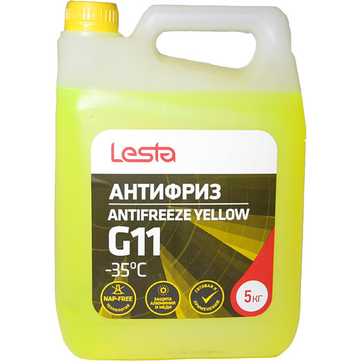 Жидкость охлаждающая Антифриз Antifreeze yellow g11 5л -35°C Литва