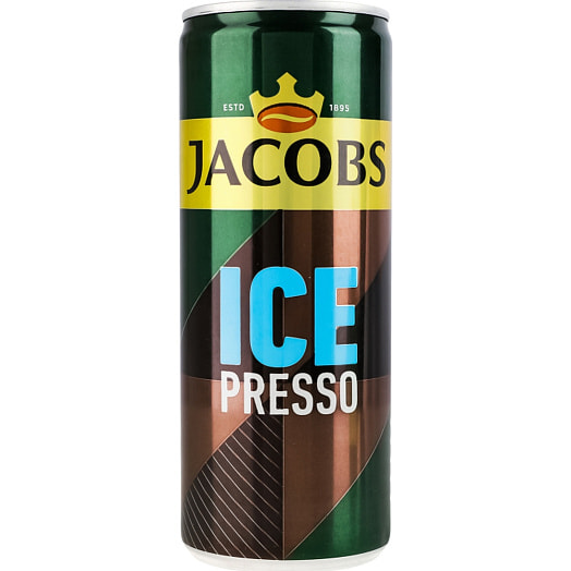 Молочный кофейный напиток с сахаром JACOBS ICE PRESSO 250мл ж/б Нидерланды Jacobs