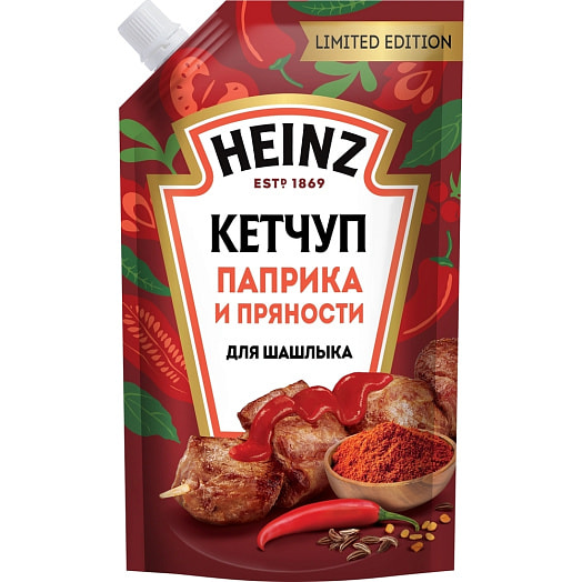 Кетчуп 320г дой-пак паприка и пряности для шашлыка ООО КрафтХайнц Восток Россия Heinz