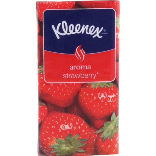 Платки носовые ароматизированные Kleenex Клубника (Strawberry)*1*10шт н. Клубника 1шт Венгрия
