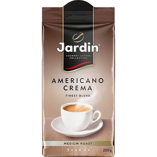Кофе Jardin Americano crema 250г молотый жареный, прем./сорт Орими Россия