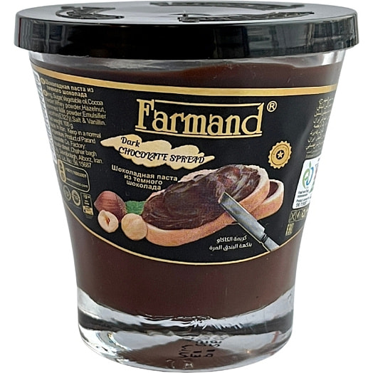 Шоколадная паста 100г ст/б из тёмного шоколада Parand Chocolate Co. Иран Farmand