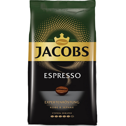 Кофе Jacobs Espresso 1кг натуральный жареный в зернах Россия