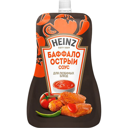 Соус томатный Баффало острый 200г дой-пак ООО КрафтХайнц Восток Россия Хайнц