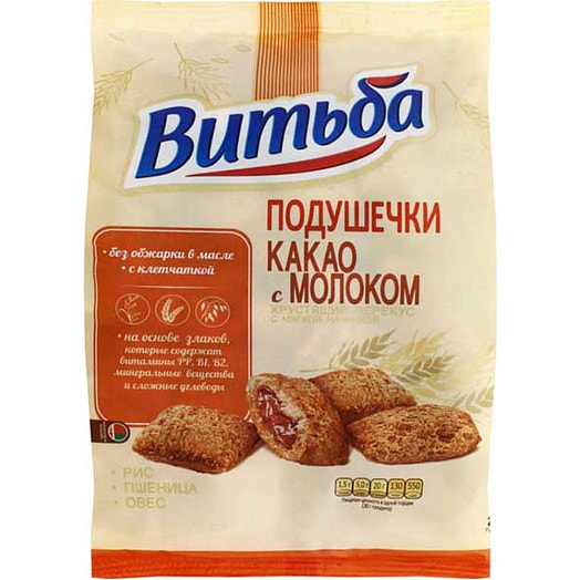 Подушечки Витьба 130г какао с молоком Беларусь