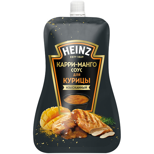 Соус деликатесный 200г дой-пак Карри-манго для курицы ООО КрафтХайнц Восток Россия Heinz
