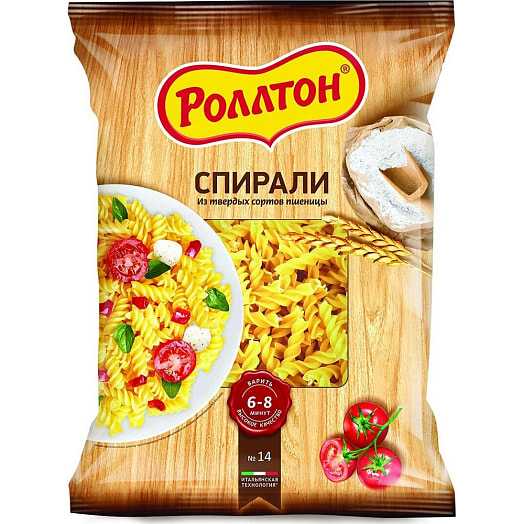 Макаронные изделия Роллтон 400г Спирали Mareven Food Central Россия