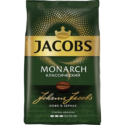 Кофе Jacobs Monarch 800г Классический в зернах Россия