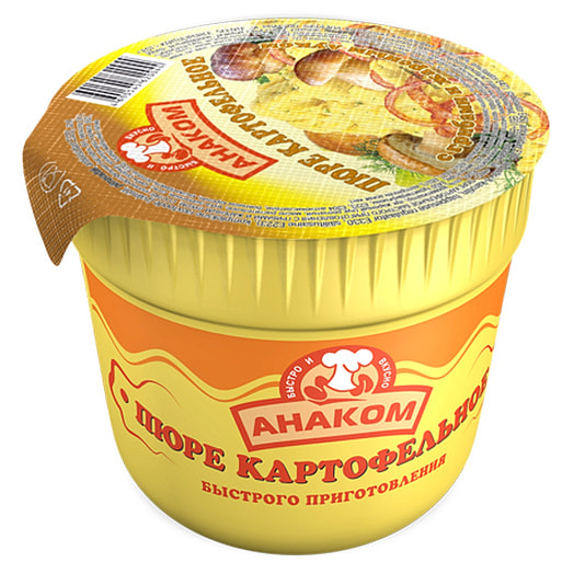 Пюре картофельное б/п 40г стакан с грибами и жареным луком Россия