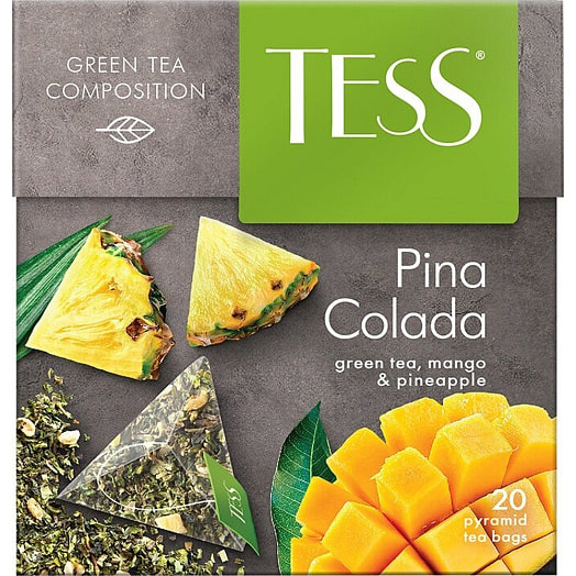 Чай Tess 36г Pina Colada зелёный 20*1.8г Орими Россия