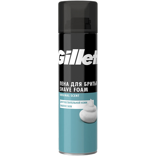 Пена для бритья GILLETTE 200мл Sensitive Skin (для чувств кожи) Procter & Gamble Великобритания