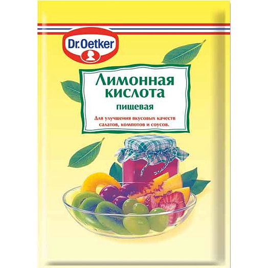 Кислота лимонная 8г пищевая Dr.Oetker Россия