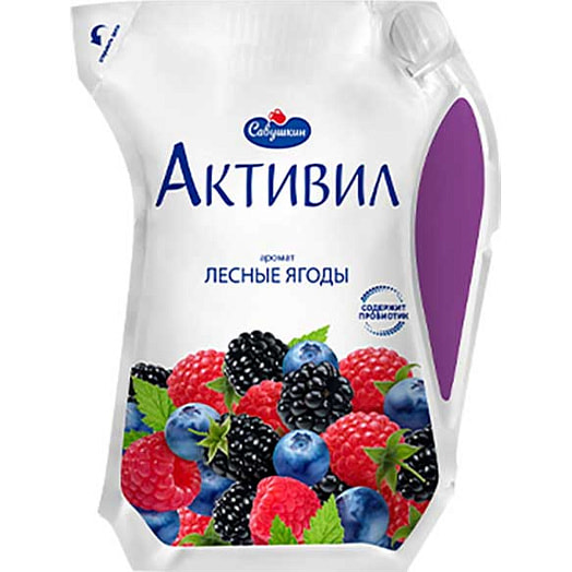 Бионапиток к/м сладкий 2% 800мл с ар. лесных ягод Савушкин продукт Беларусь Активил