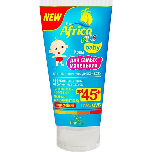 Крем для самых маленьких для чувствит.детской кожи SPF 45+Africa Kids 50г ООО Флоресан Россия Africa Kids