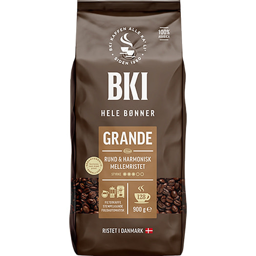 Кофе BKI Grande в зернах 900г в/у натуральный BKI foods a/s Дания BKI