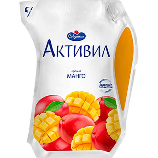 Бионапиток к/м сладкий 2% 800мл с ар. манго Савушкин продукт Беларусь Активил
