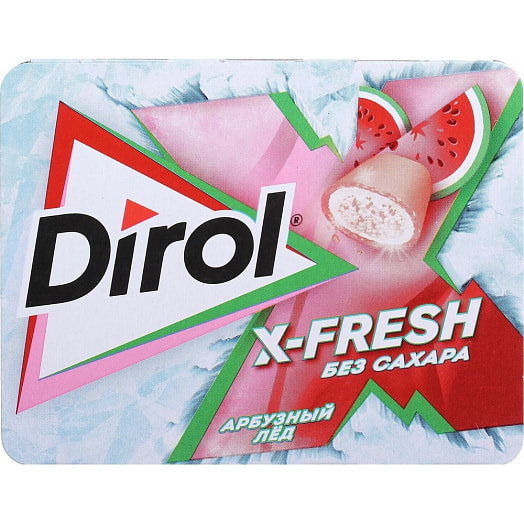 Жевательная резинка без сахара Dirol XFRESH 16г Арбузный лед ООО Монделис Русь Россия Dirol