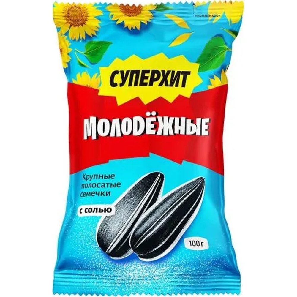 Семечки Молодежные 100г полосатые обжаренные с солью ООО Мартин Россия ...