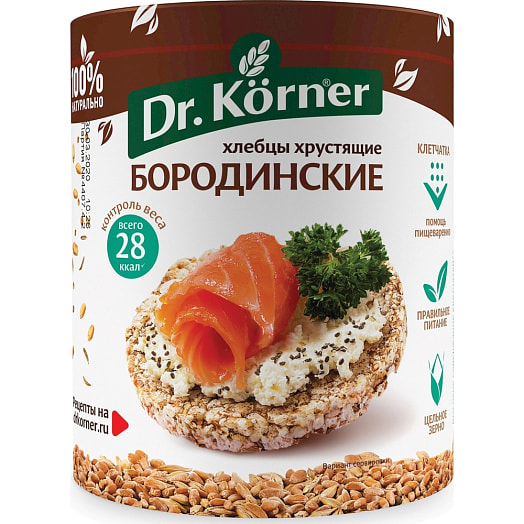 Хлебцы Хлебцы Dr.Korner 100г Бородинские Россия