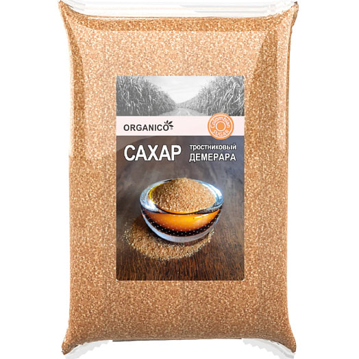 Сахар коричневый тростниковый Демерара 1кг нерафинированный ООО Сладкий Мир Россия