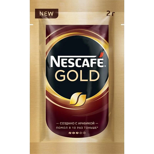 Кофе Nescafe Gold растворим с доб молотого 2г сублимир ООО Нестле Кубань Россия