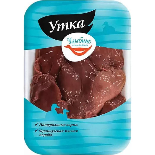 Печень утёнка зам (лоток) 500г ООО ПФ Улыбино Россия