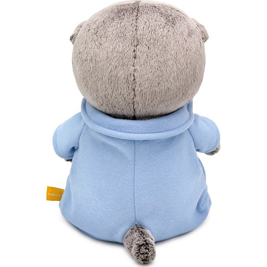 Мягкая игрушка Басик Baby в голубом комбинезоне с сердечком 20см арт.10896435 Россия