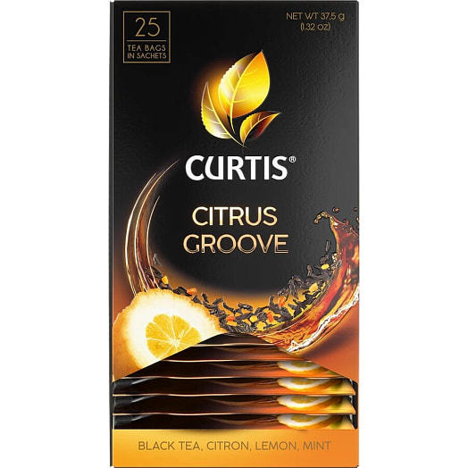 Чай CURTIS Citrus Groove 38г карт/уп. черный байховый ароматизир. Россия Компания Май