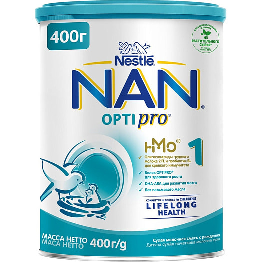 Детская смесь Сухая молочная смесь Nan 1 Optipro 400г для питания детей с рождения Нидерланды
