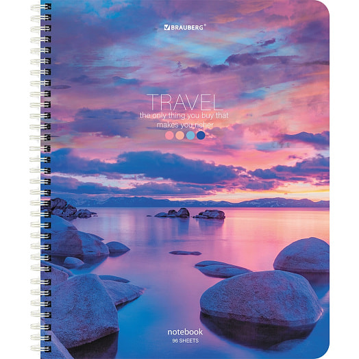 Тетрадь BRAUBERG Travel (А5, 96л, клетка, микс) арт.404426 Россия