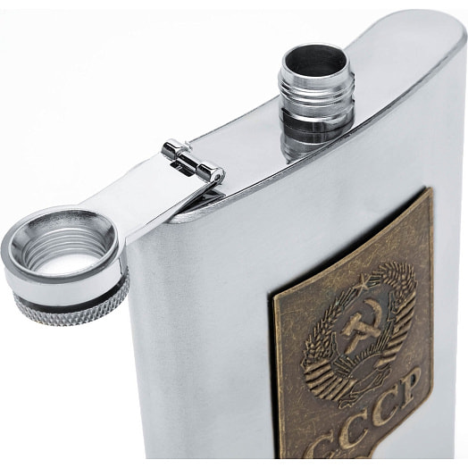 Подарочный набор Герб СССР 7в1 (фляжка, 4 рюмки, воронка, пепельница) арт.1129741 Китай