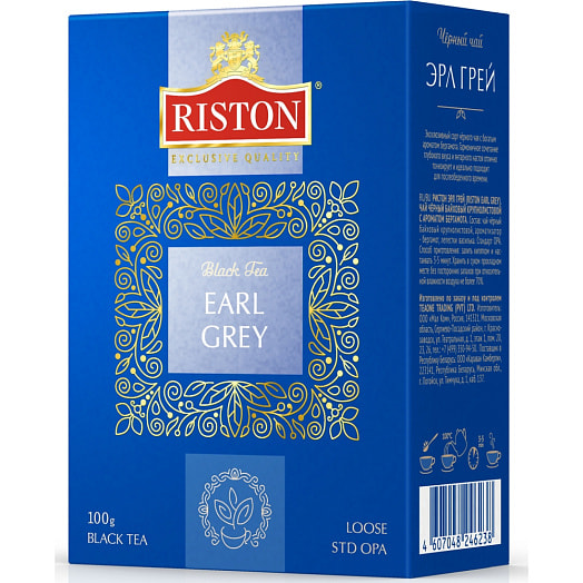 Чай черный Riston Earl Grey цейлонский ср/лист 100г Шри-Ланка