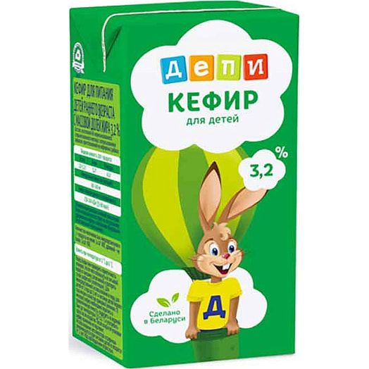 Кефир Детский 3.2% 250г ММЗ N1 Беларусь