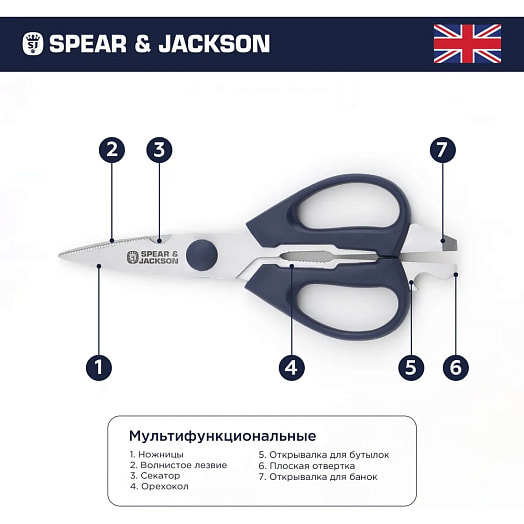 Многофункциональные кухонные ножницы Spear Jackson арт.SJK008 BLT Industrial Group Limited Китай Spear Jackson