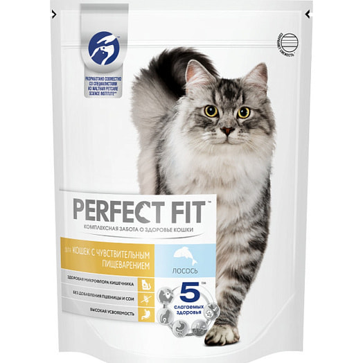 Корм сух.PERFECT FIT 650г с лососем Марс Россия PERFECT FIT