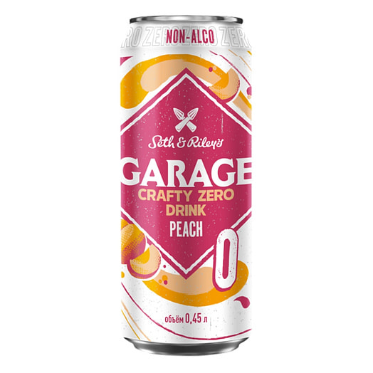 Напиток пивной б/алк Seth&Rileys Garage Crafty Zero Drink Peach 450мл ж/б Беларусь