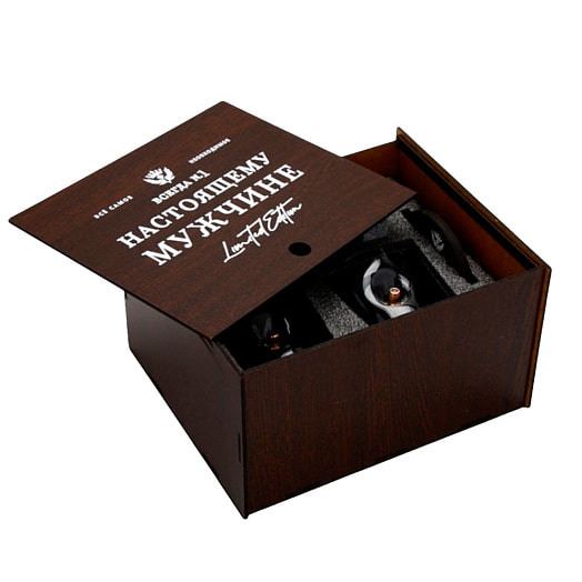 Подарочный набор Бокалы для виски с камнями в дерев ящике арт.10895165 Россия