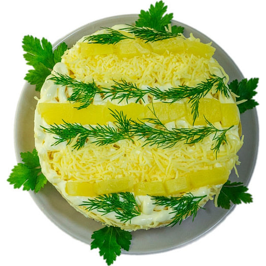 Салат с курицей и ананасом 1кг Беларусь