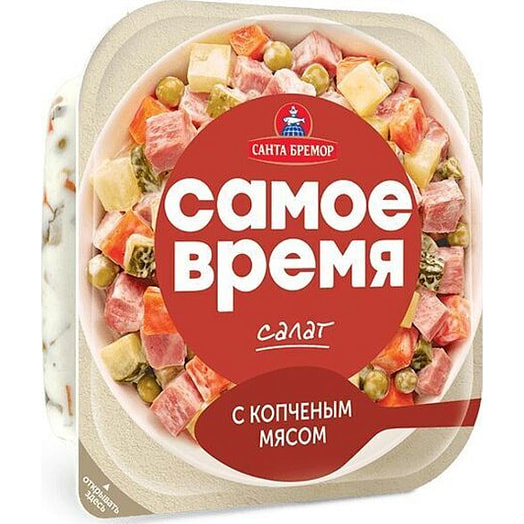 Салат с копченым окорочком