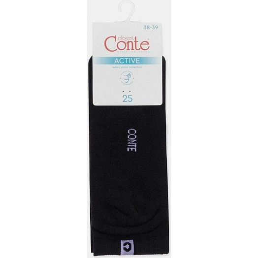 Носки женские CONTE ELEGANT ACTIVE, р.23-25, 571 черный 150г арт.16С-92СП СООО КонтеСПА Беларусь CONTE ELEGANT