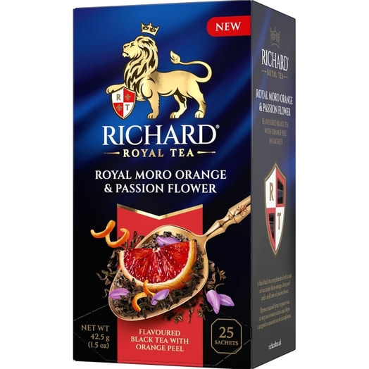 Чай черный Richard Апельсин Моро, пассифлора 25пак 42г Россия Компания Май