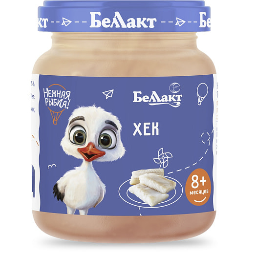 Пюре из хека 95г ст/б для дет/пит. ОАО Беллакт Волковыс Беларусь
