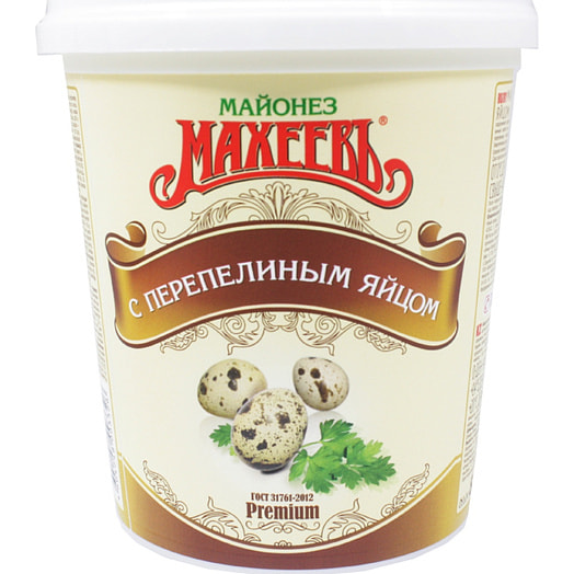 Майонез Махеевъ 50.5% 820мл с перепелиным яйцом Россия