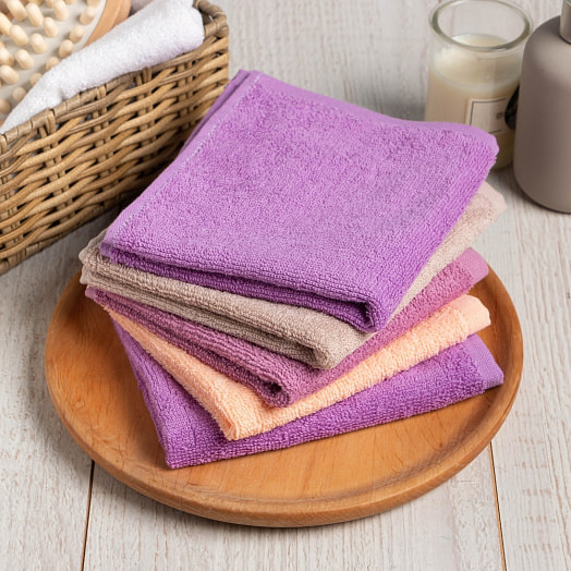 Набор махровых салфеток Sweet home 30х30см, 5шт арт.5374124 Россия