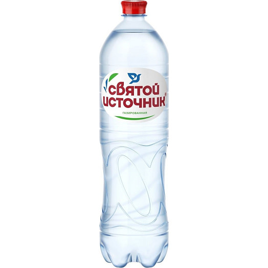 Вода природная питьевая Святой источник 1.5л газированная Россия