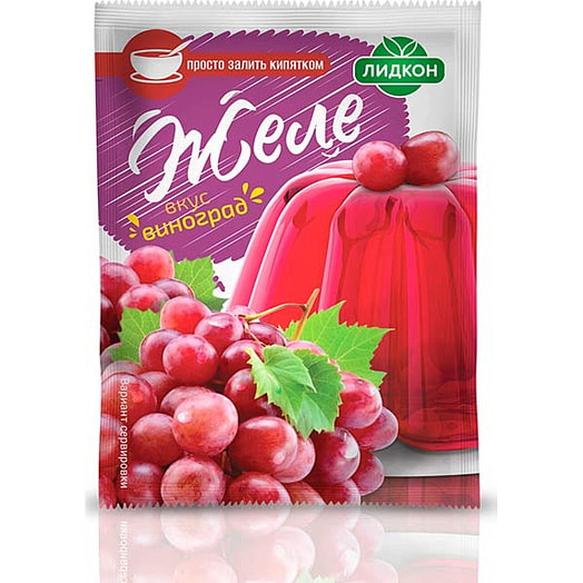 Желе вкус Виноград 80г пл. быстрорастворимое ОАО Лидапищеконцентр Беларусь