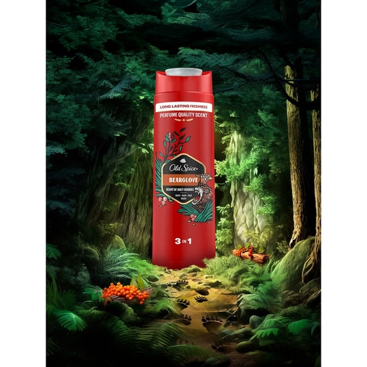 Гель для душа Old Spice+шампунь 2в1 400мл Bearglove Франция